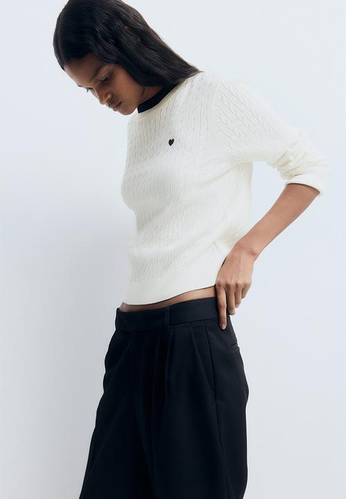 H&M - Cable-knit jumper - white