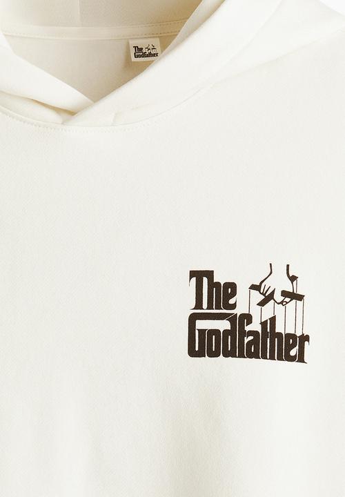 H&M - Loose fit printed hoodie - white the godfather