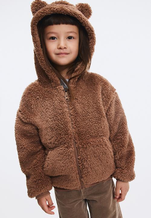 H&M - Teddy zip-through hoodie - brown