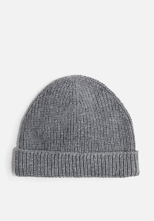美品 chiiiibag Knit Beanie gray Rib-knit beanie - dark grey marl - 1308939002