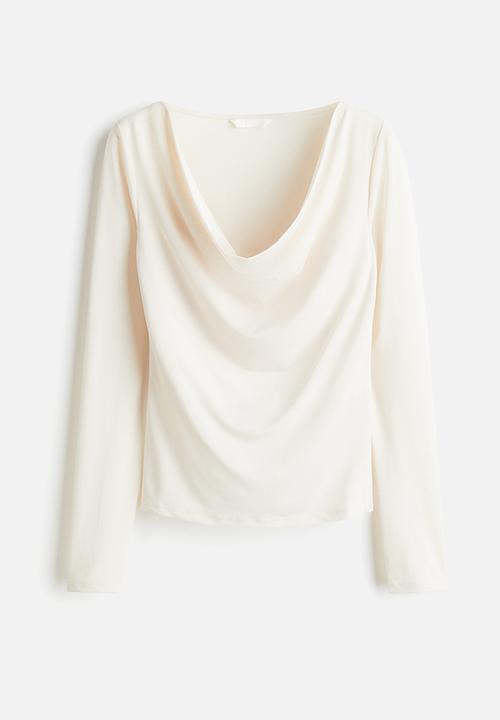 H&M - Cowl neck top - cream