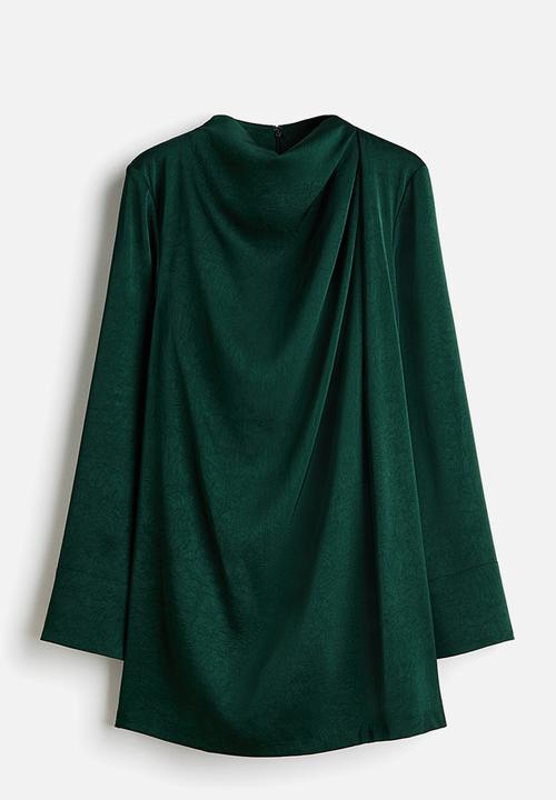 H&M - Draped dress - dark green