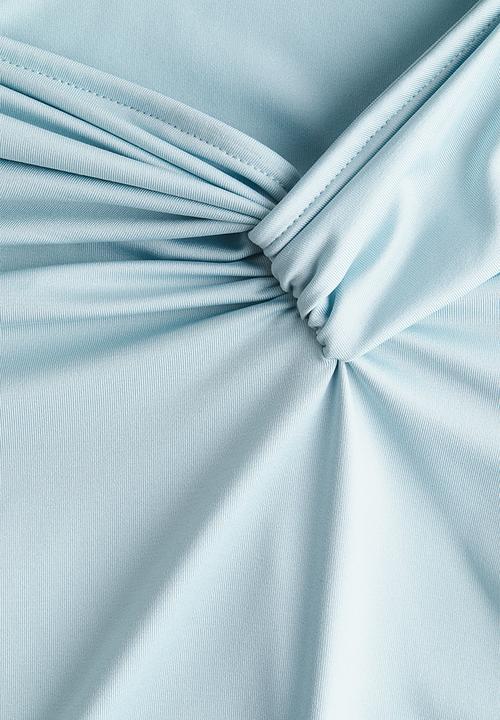 H&M - Twist-detail top - light turquoise