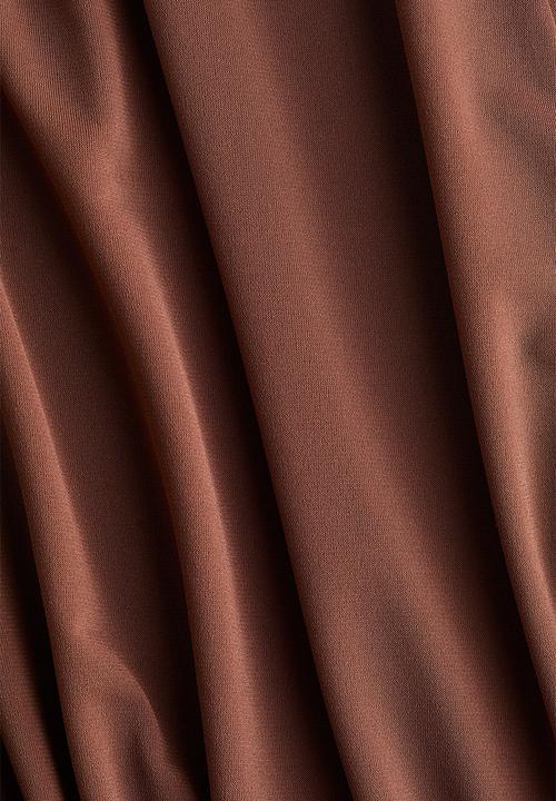 H&M - Draped v-neck thong body - dusty brown