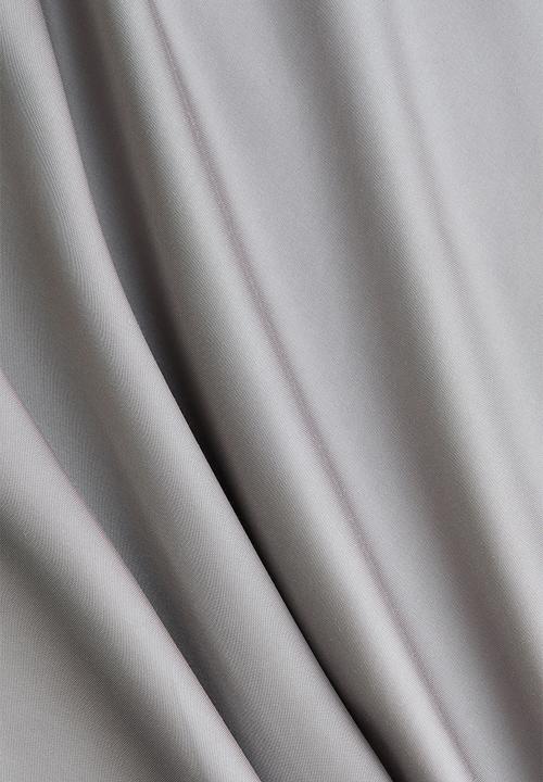 H&M - V-neck satin dress - grey