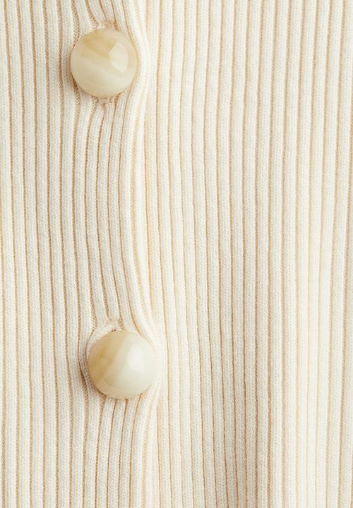H&M - Rib-knit cardigan - cream