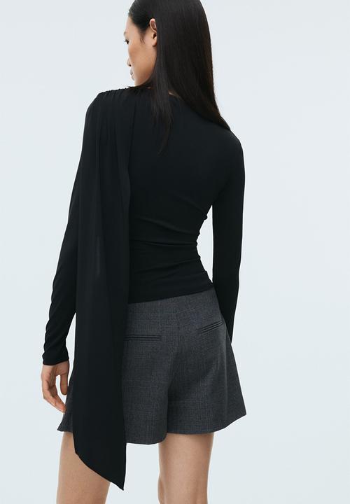 H&M - Gathered top - black