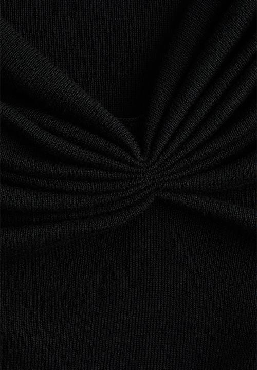 H&M - Draped viscose-blend top - black