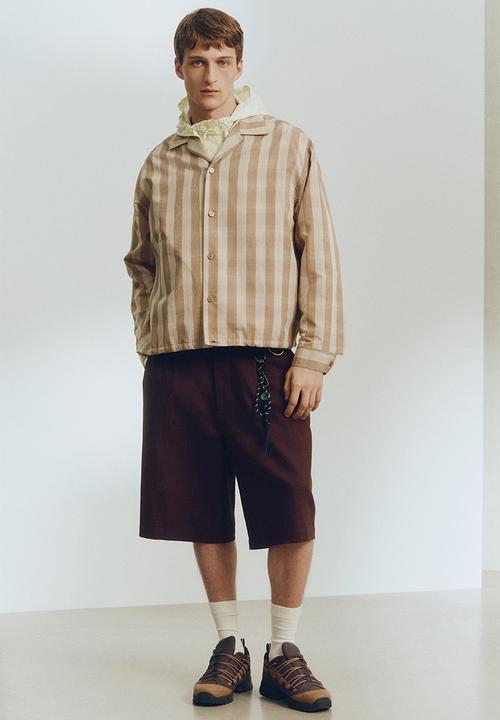 H&M - Overshirt - beige/checked