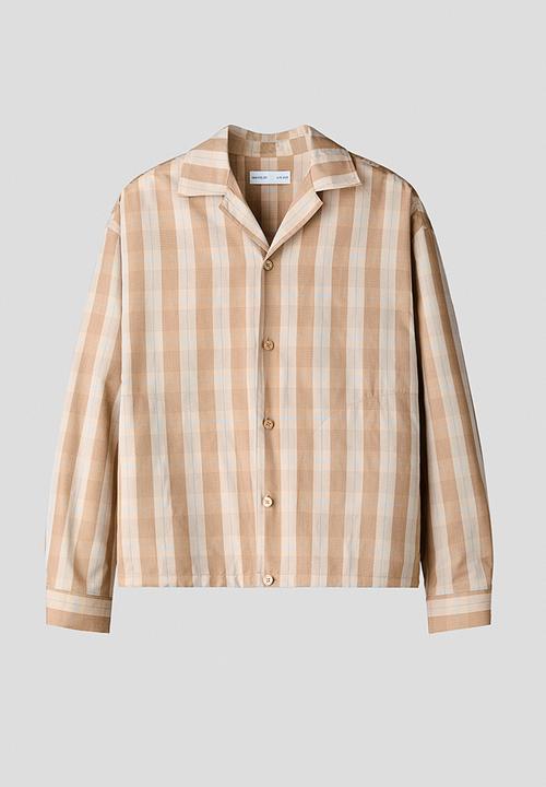 H&M - Overshirt - beige/checked
