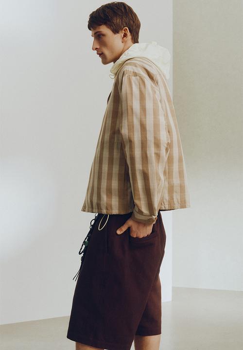 H&M - Overshirt - beige/checked