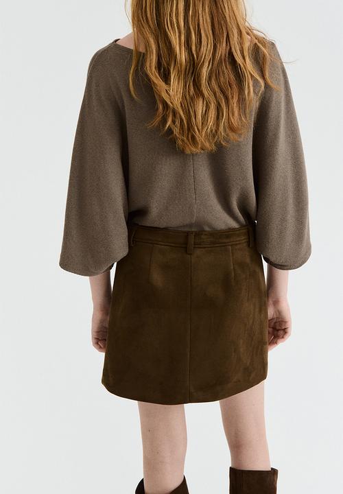 H&M - Oversized top - dark mole