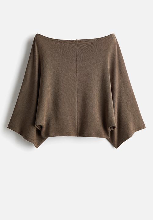 H&M - Oversized top - dark mole