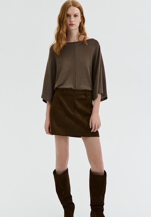 H&M - Oversized top - dark mole