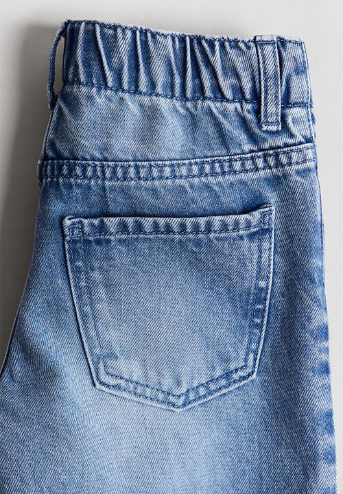 H&M - Wide leg embellished jeans - light denim blue