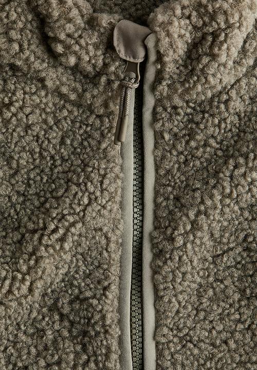 H&M - Windproof teddy gilet - khaki green