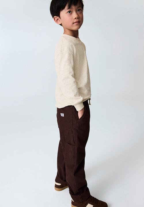 H&M - Canvas carpenter trousers - dark brown