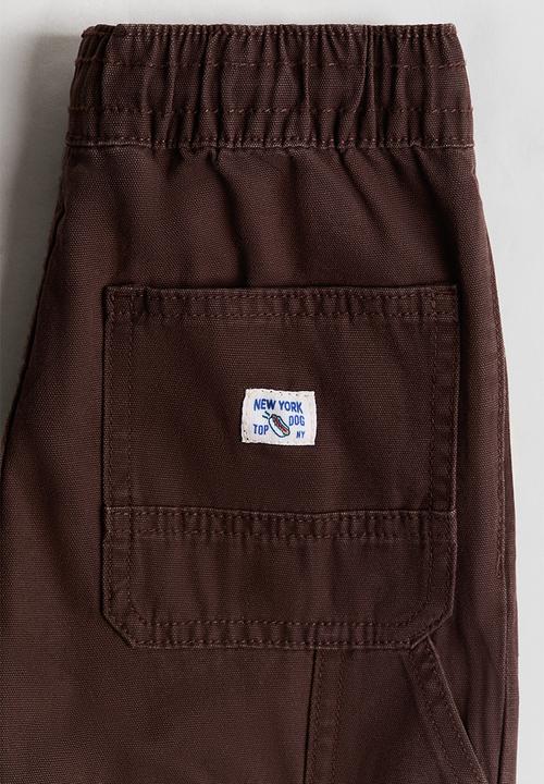H&M - Canvas carpenter trousers - dark brown