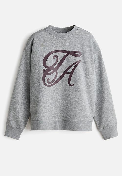 H&M - Motif-detail sweatshirt - grey/ta