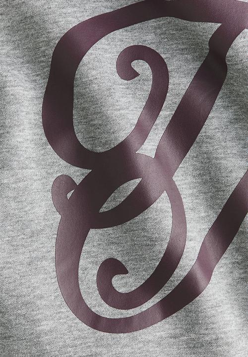 H&M - Motif-detail sweatshirt - grey/ta
