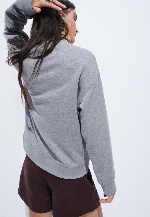 H&M - Motif-detail sweatshirt - grey/ta