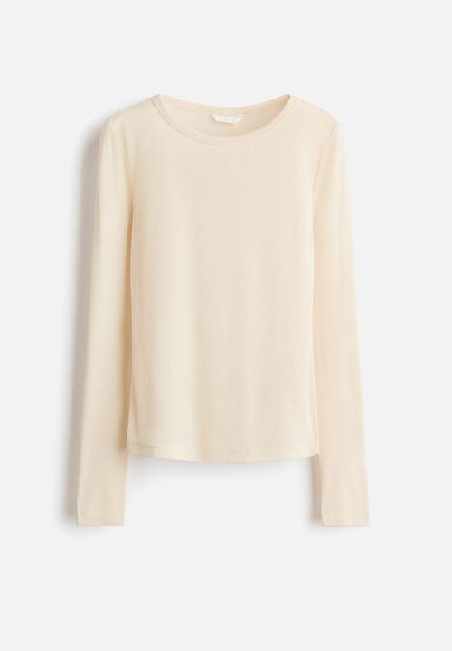H&M - Jersey top - cream