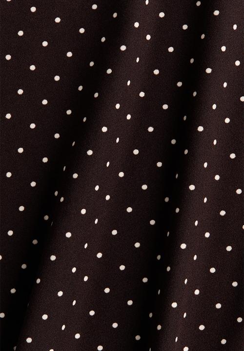 H&M - A-line jersey skirt - dark brown/spotted