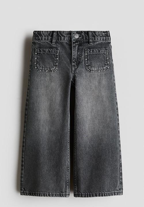 H&M - Wide leg jeans - dark denim grey