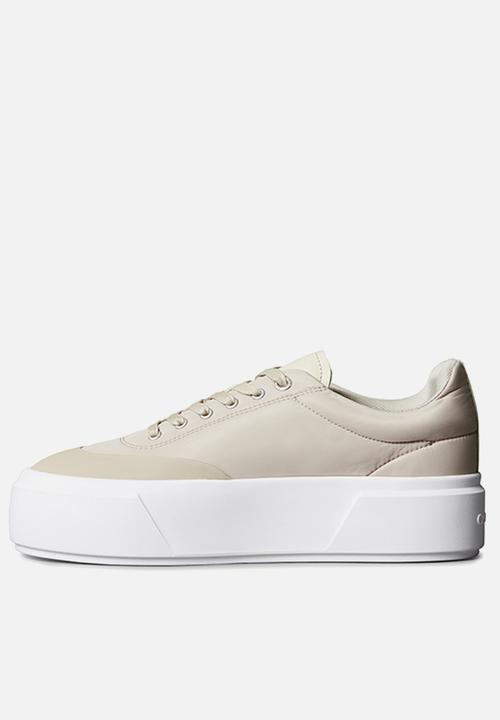 Calvin Klein - Flatform Lace Up - Stony Beige/Bright White