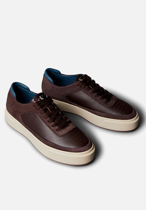 Calvin Klein - Basket Cupsole Laceup - Bordeaux/Muddy Brown/Navy Teal