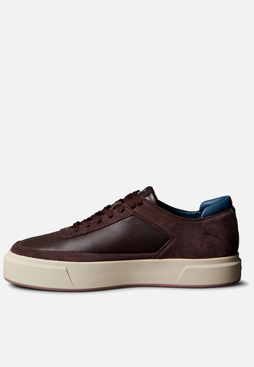 Calvin Klein - Basket Cupsole Laceup - Bordeaux/Muddy Brown/Navy Teal