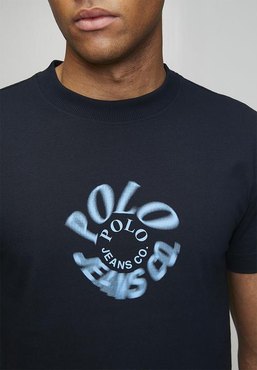 POLO - Alex Pjc Ss Spiral Logo Tee - Navy
