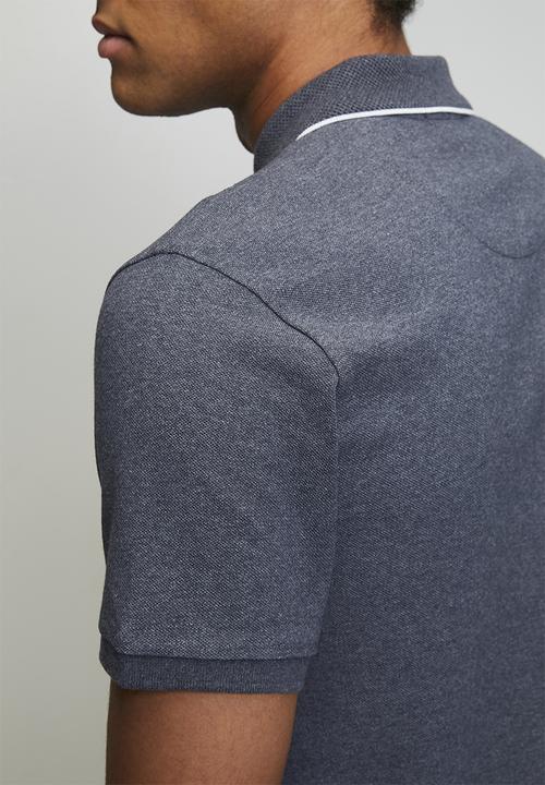 POLO - Milton Tipped 1/4 Zip Ss Golfer - Navy