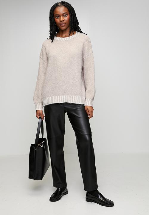 Stella Morgan - L/S Easy Wearing Melange Sweater - Cement