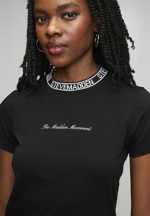 Steve Madden - Ladies cindy crew neck regular T-shirt - black