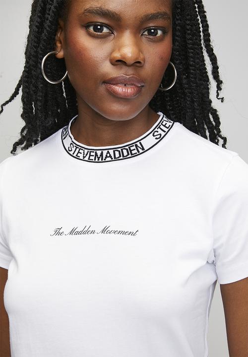Steve Madden - Ladies cindy crew neck regular T-shirt - white
