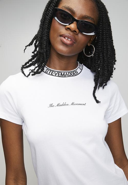 Steve Madden - Ladies cindy crew neck regular T-shirt - white