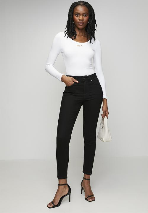 Steve Madden - Ladies billy long sleeve bodysuit - white