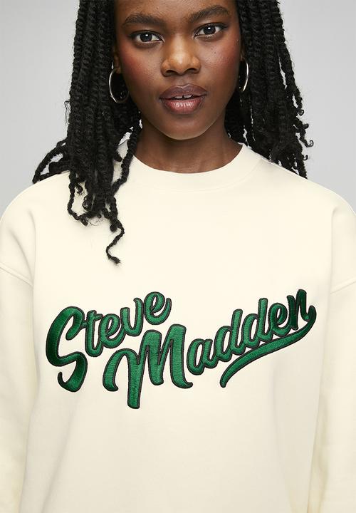 Steve Madden - Ladies anora oversized crew neck sweat - cream