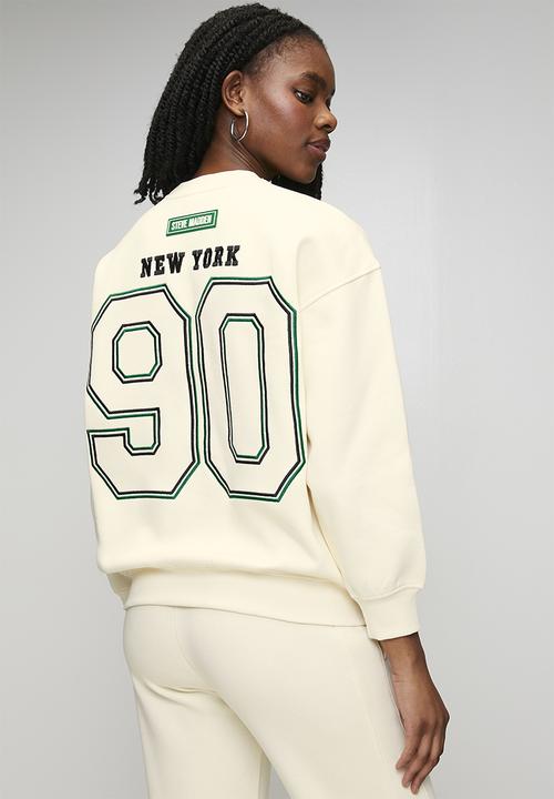 Steve Madden - Ladies anora oversized crew neck sweat - cream