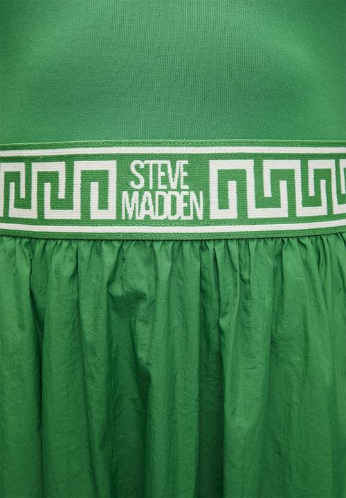 Steve Madden - Ladies india fit & flare 1/4 zip midi dress - emerald green
