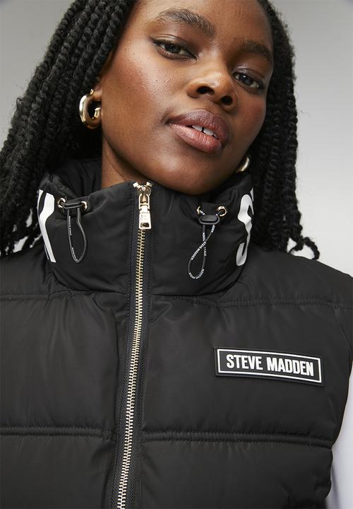 Steve Madden - Ladies rebecca padded gillet - black