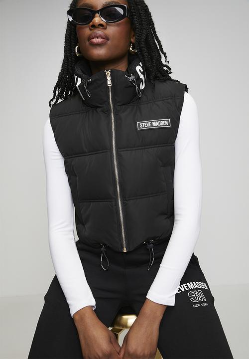 Steve Madden - Ladies rebecca padded gillet - black