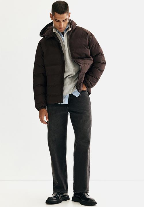 H&M - Regular fit water-repellent puffer jacket - dark brown