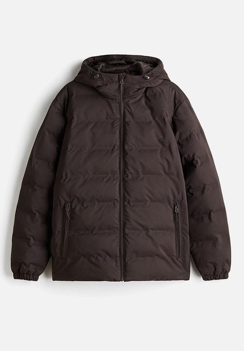 H&M - Regular fit water-repellent puffer jacket - dark brown