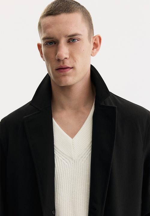 H&M - Single-breasted coat - black