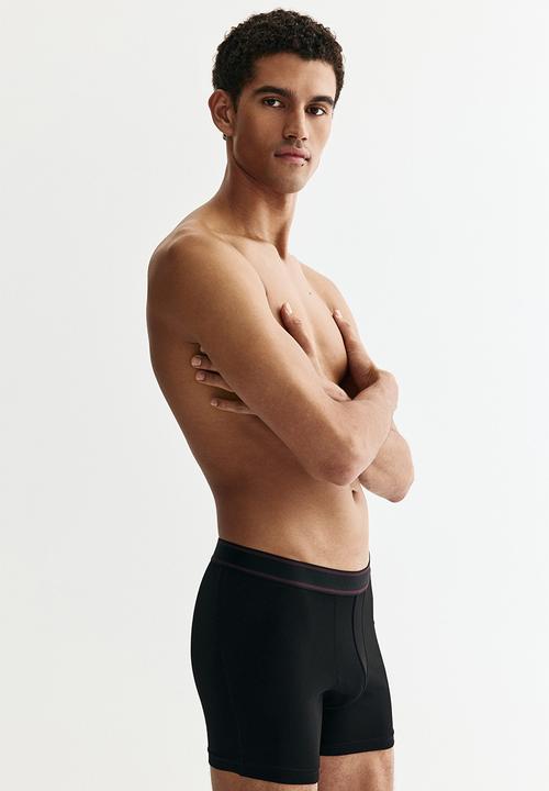 H&M - 3 pack mid trunks - dark purple striped