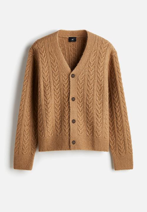 H&M - Loose fit wool-blend cardigan - beige