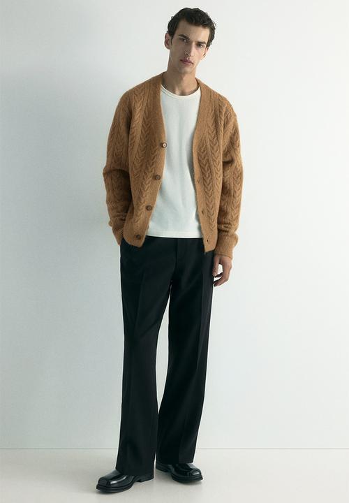 H&M - Loose fit wool-blend cardigan - beige