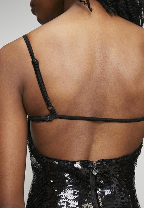 SISSY BOY - Mini Dress With An Underbust Cutline And Open Back Details - Black
